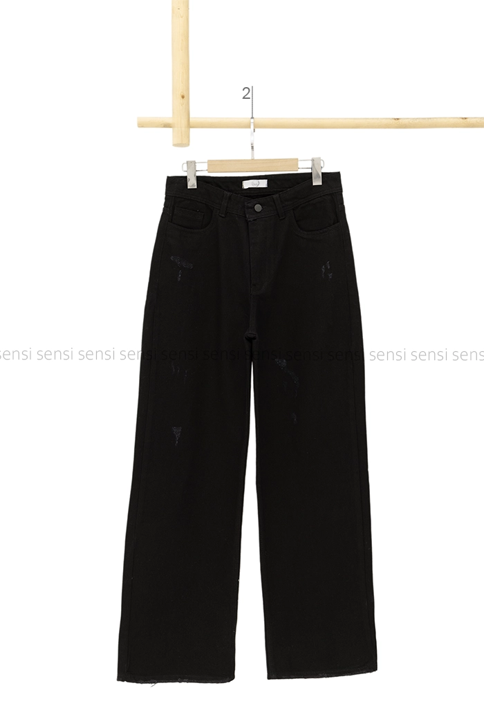 شلوار جین نیم بگ کد1005173